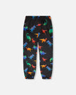 3-In-1 Two-Piece Mid-Season Outerwear Set Black Dinosaur Print