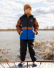 3-In-1 Two-Piece Mid-Season Outerwear Set Black And Brown