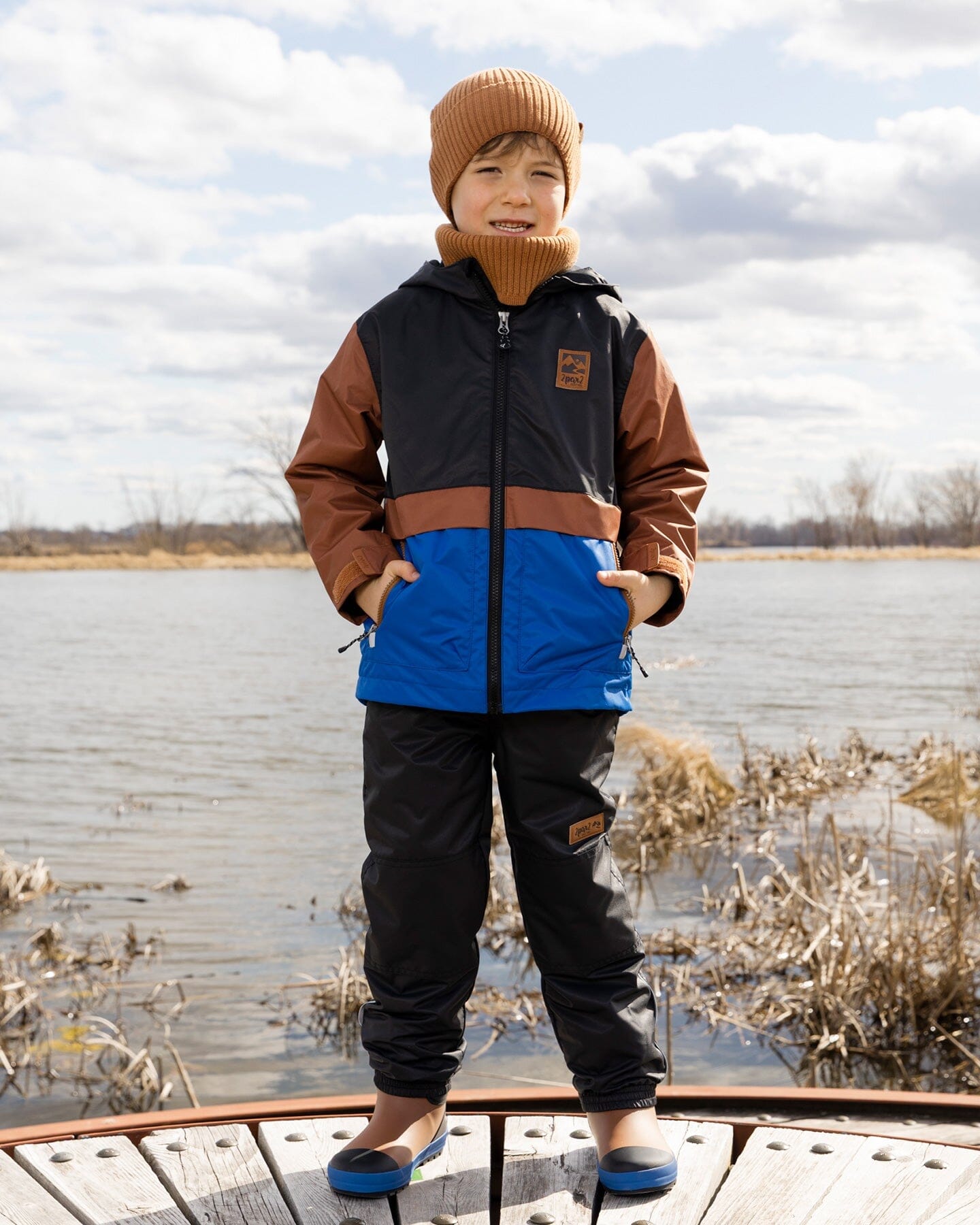 3-In-1 Two-Piece Mid-Season Outerwear Set Black And Brown