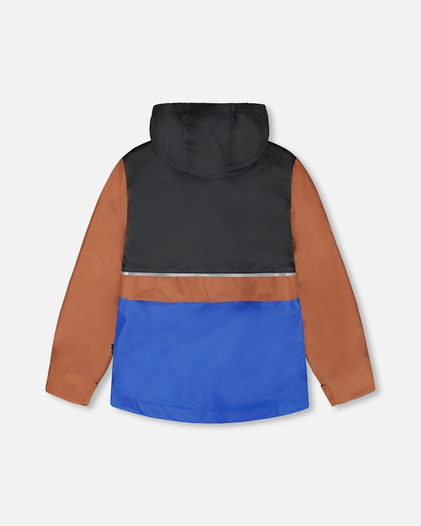 3-In-1 Two-Piece Mid-Season Outerwear Set Black And Brown