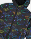 3-In-1 Two-Piece Mid-Season Outerwear Set Black Printed Skateboards