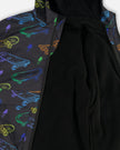 3-In-1 Two-Piece Mid-Season Outerwear Set Black Printed Skateboards