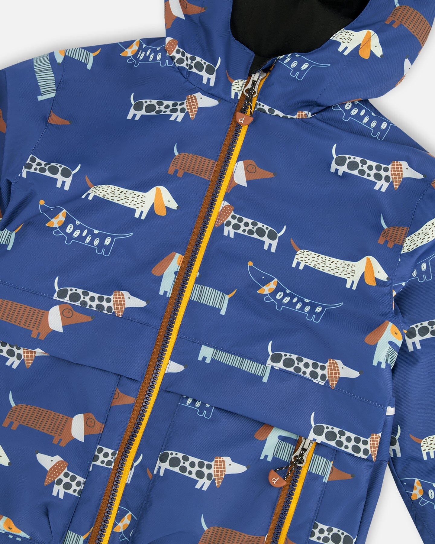 3-In-1 Two-Piece Mid-Season Outerwear Set Blue Dog Print