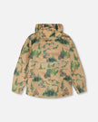 3-In-1 Two-Piece Mid-Season Outerwear Set Brown Motocross Print