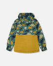 Two-Piece Mid-Season Outerwear Set Green Dinosaur Print