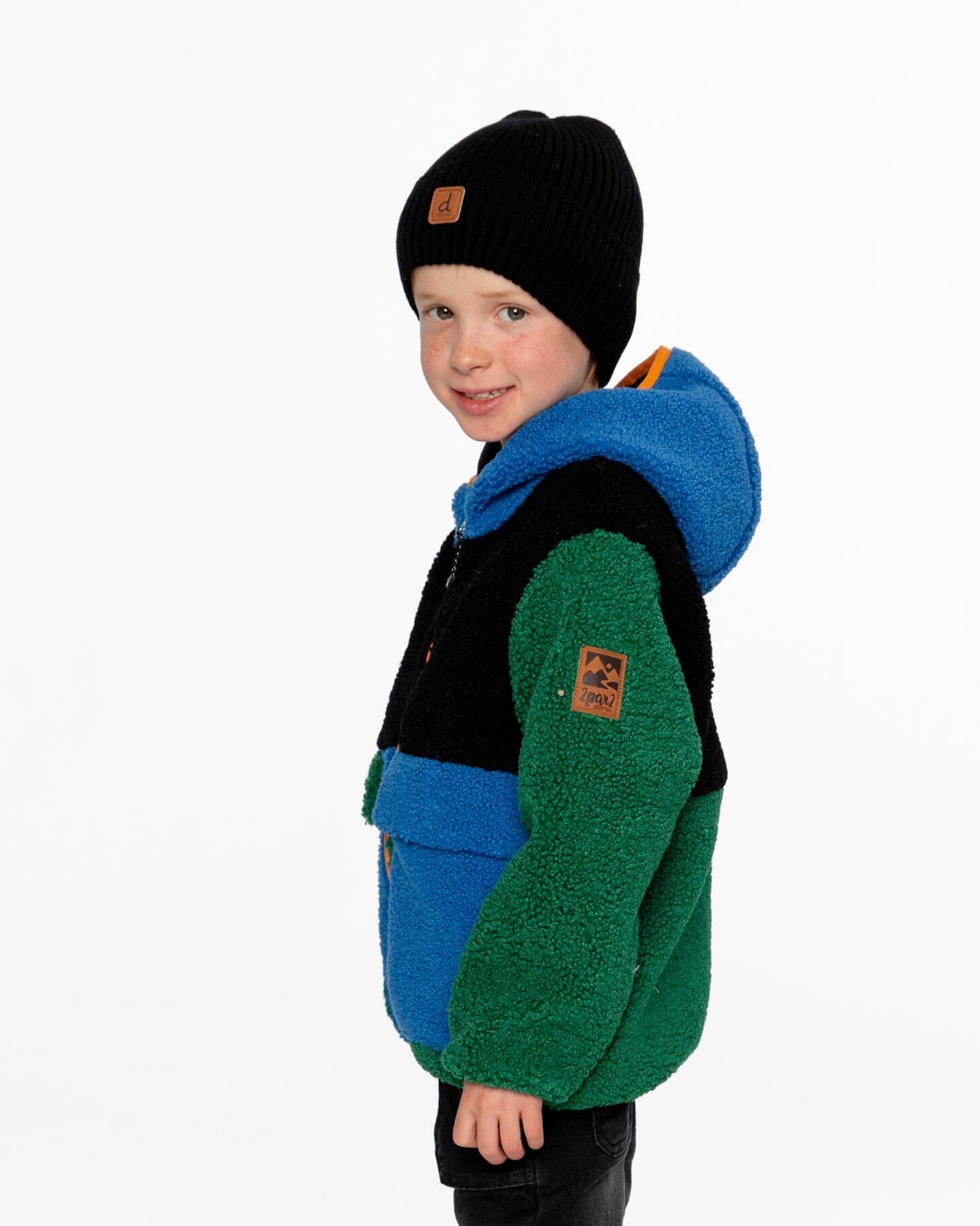 Sherpa Jacket Navy Colorblock