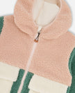 Sherpa Jacket Light Pink Colorblock