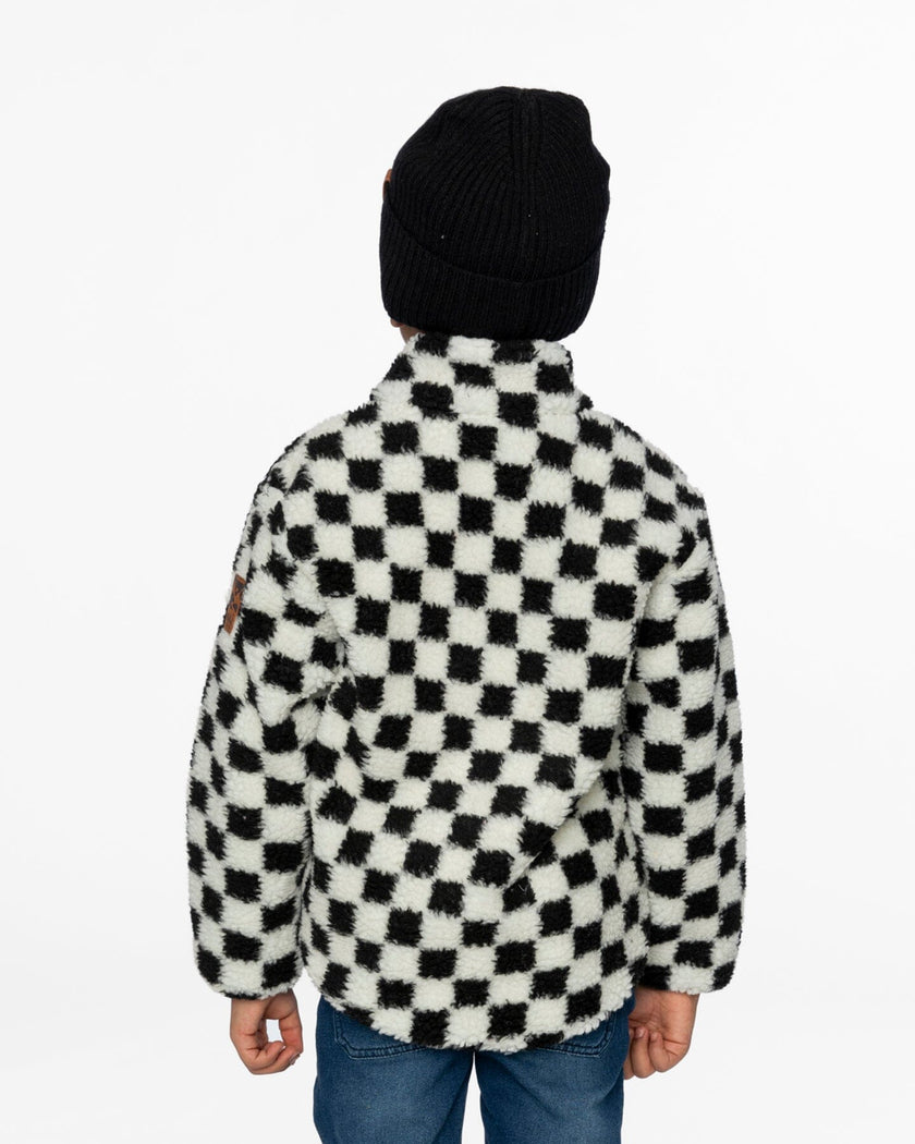Sherpa Jacket Black Checkerboard