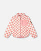 Sherpa Jacket Pink Checkerboard