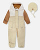 Baby Mid-Season One-Piece Outerwear With Hat Beige