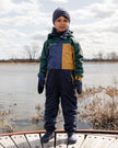 Kids Mid-Season One-Piece Outerwear Navy Colorblock