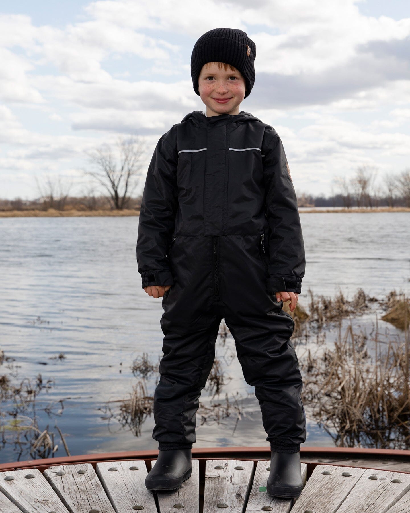 Kids Mid-Season One-Piece Outerwear Black