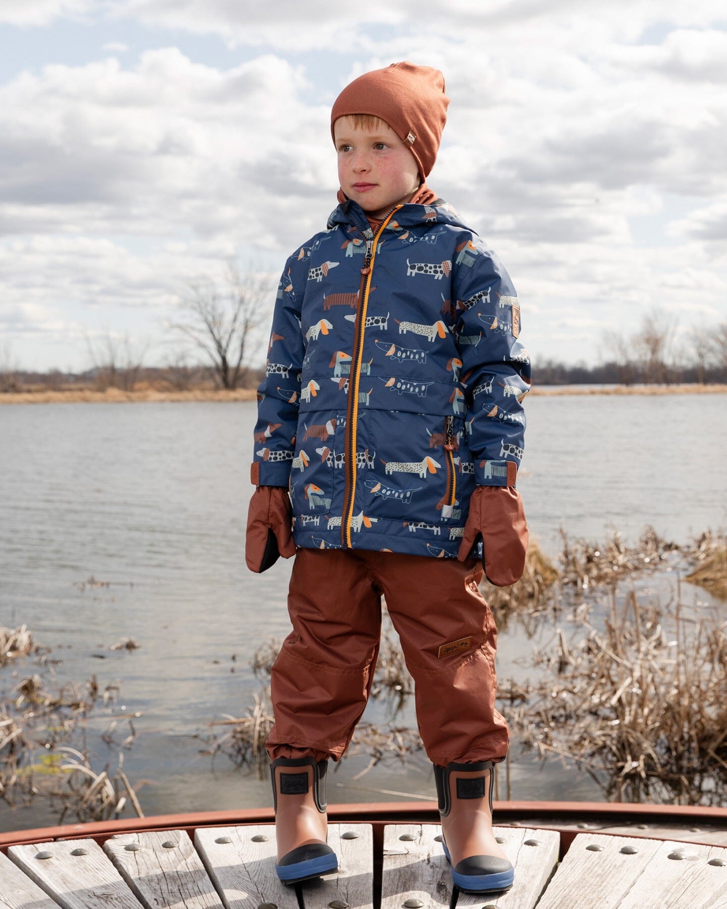 Mid-Season Mittens In Recycled Polyester Brown