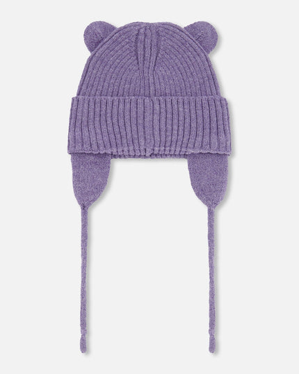 Baby Knit Hat Lavender