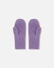 Ribbed Knit Mittens Lavender