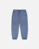 Parachute Jogger With Patch Pockets Blue Grey