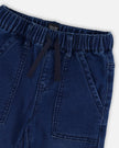 Stretch French Terry Denim Jogger Navy Blue