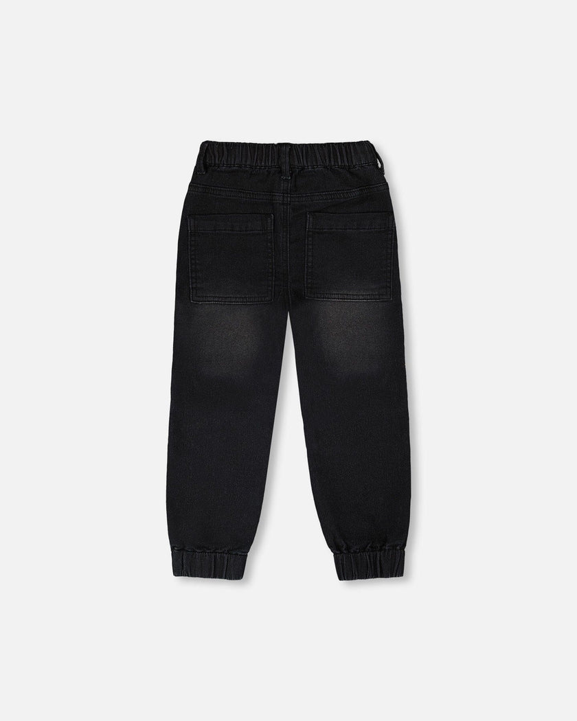 Stretch French Terry Denim Jogger Grey