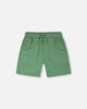 Parachute Shorts With Patch Pockets Green