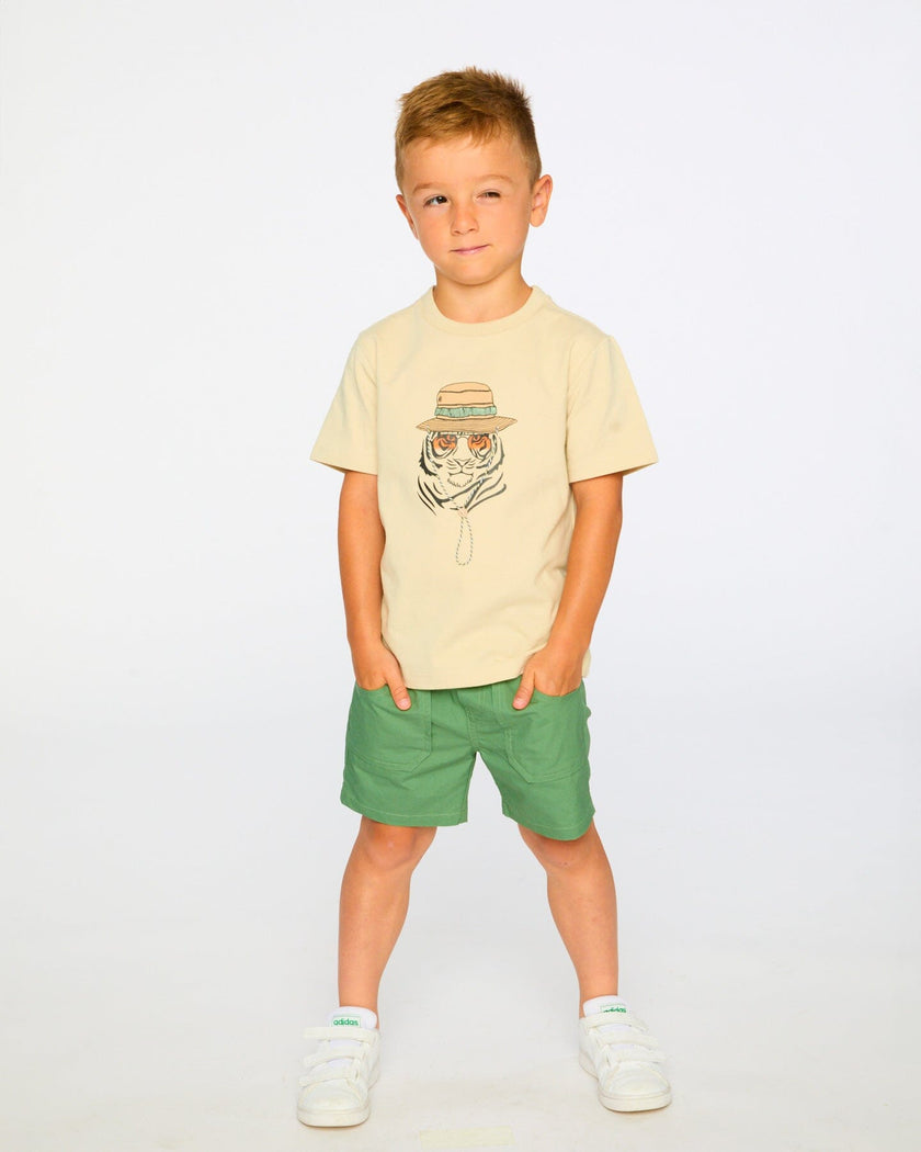Parachute Shorts With Patch Pockets Green