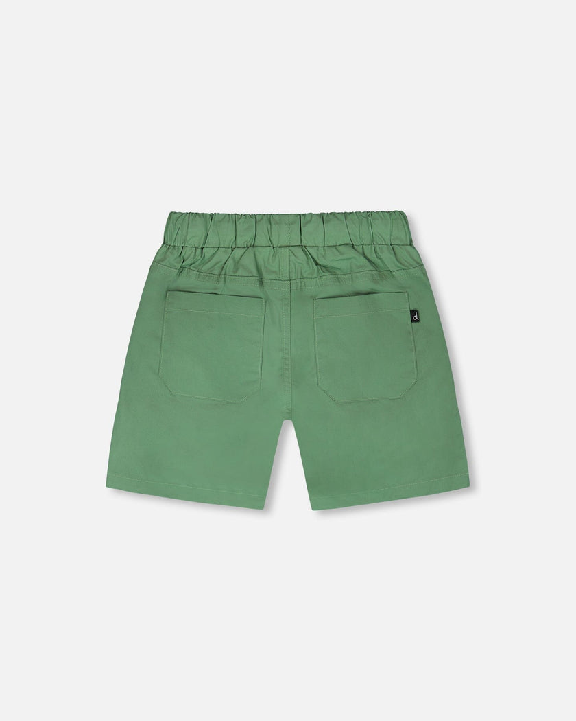 Parachute Shorts With Patch Pockets Green