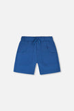 Parachute Shorts With Patch Pockets Dark Blue