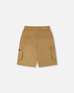 Stretch Twill Bermuda With Cargo Pockets Beige