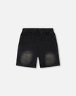 French Terry Grey Denim Shorts