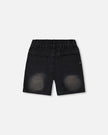 French Terry Grey Denim Shorts