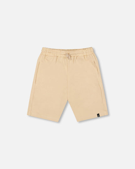 Organic Cotton Jersey Shorts Beige