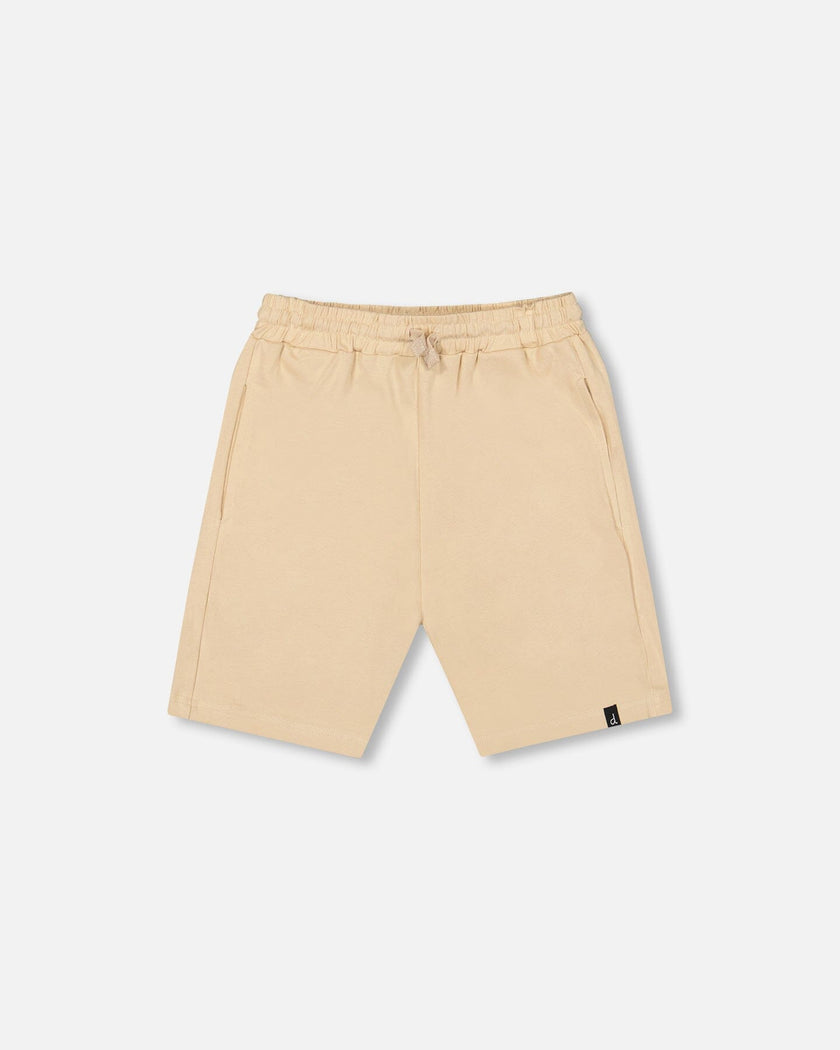 Organic Cotton Jersey Shorts Beige