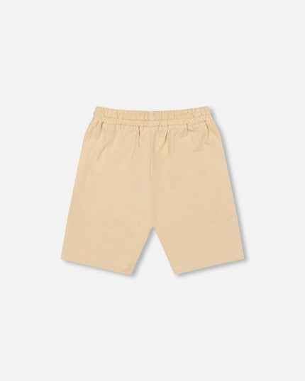 Organic Cotton Jersey Shorts Beige