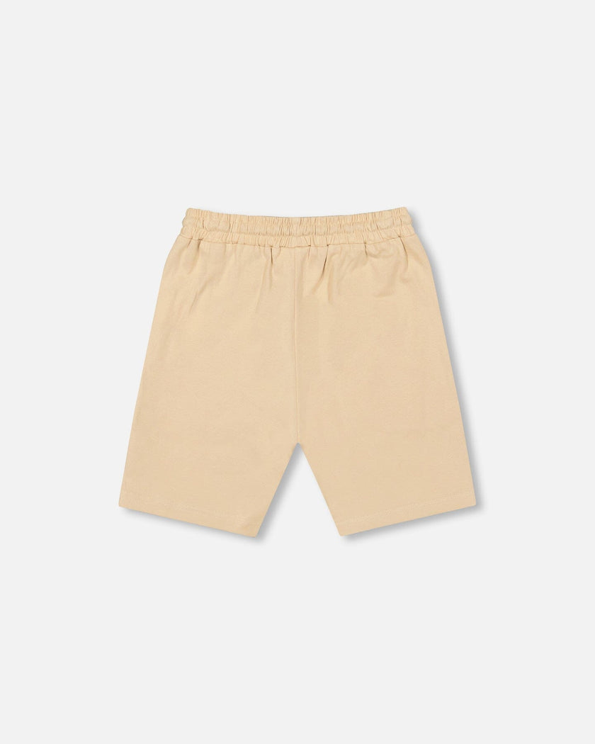 Organic Cotton Jersey Shorts Beige