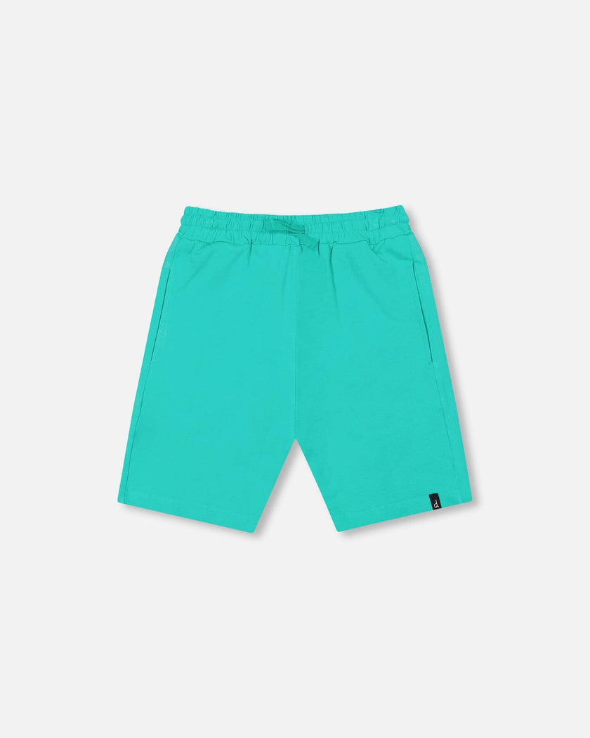 Organic Cotton Jersey Shorts Turquoise