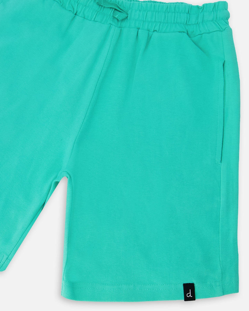 Organic Cotton Jersey Shorts Turquoise
