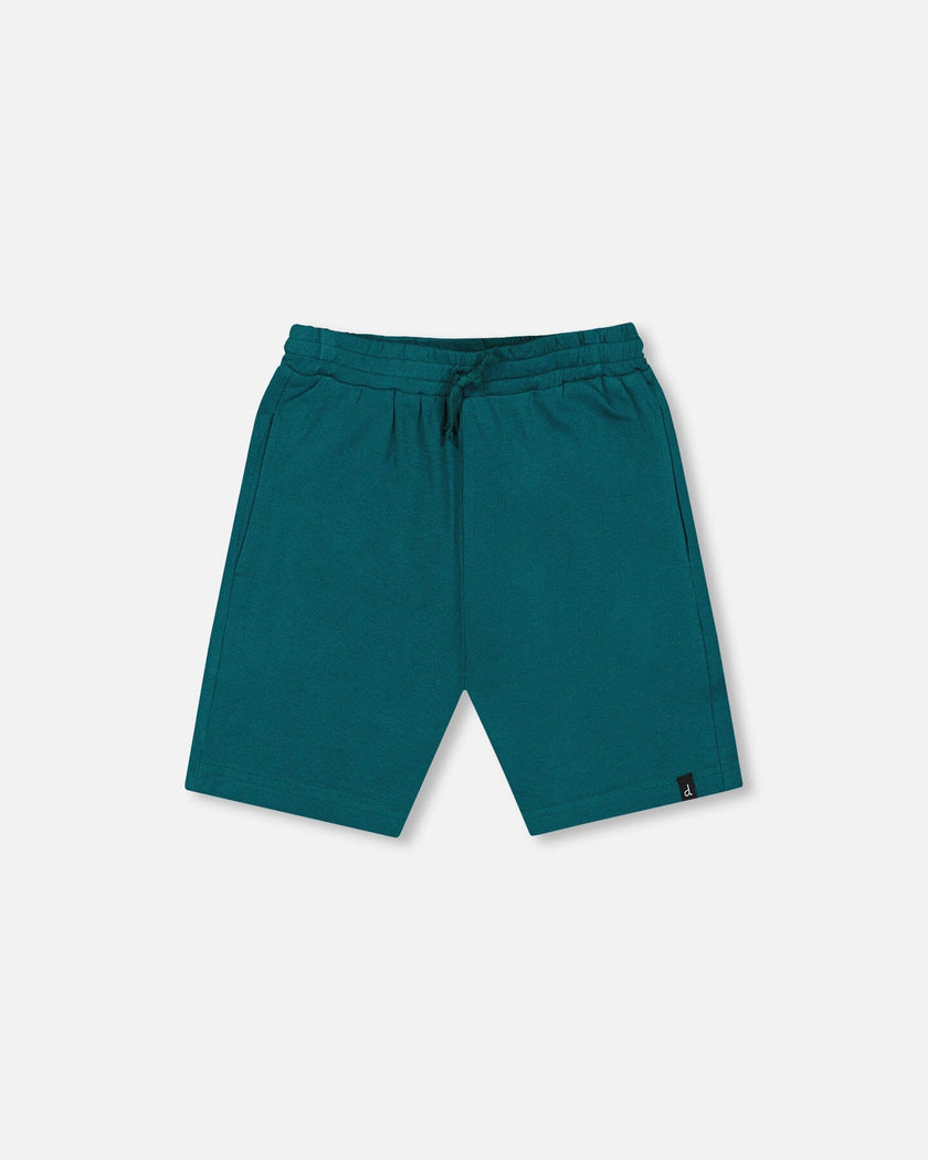 Organic Cotton Jersey Shorts Dark Turquoise