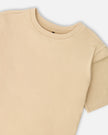 Organic Cotton Jersey T-Shirt Solid Beige