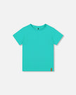Organic Cotton Jersey T-Shirt Solid Turquoise