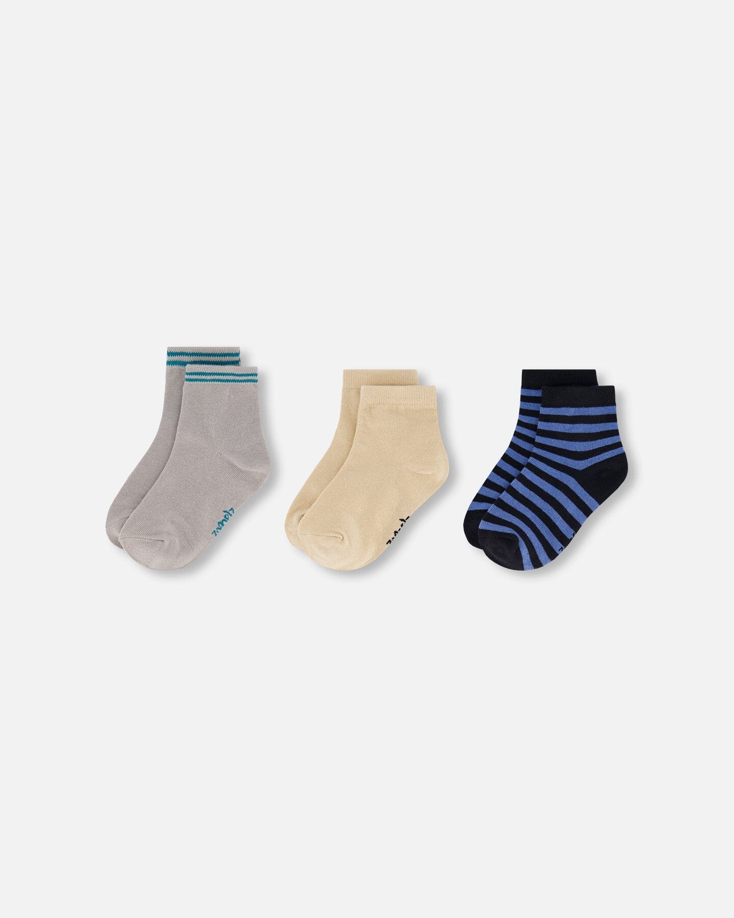 Socks (3 Pairs) Set Striped Blue And Black
