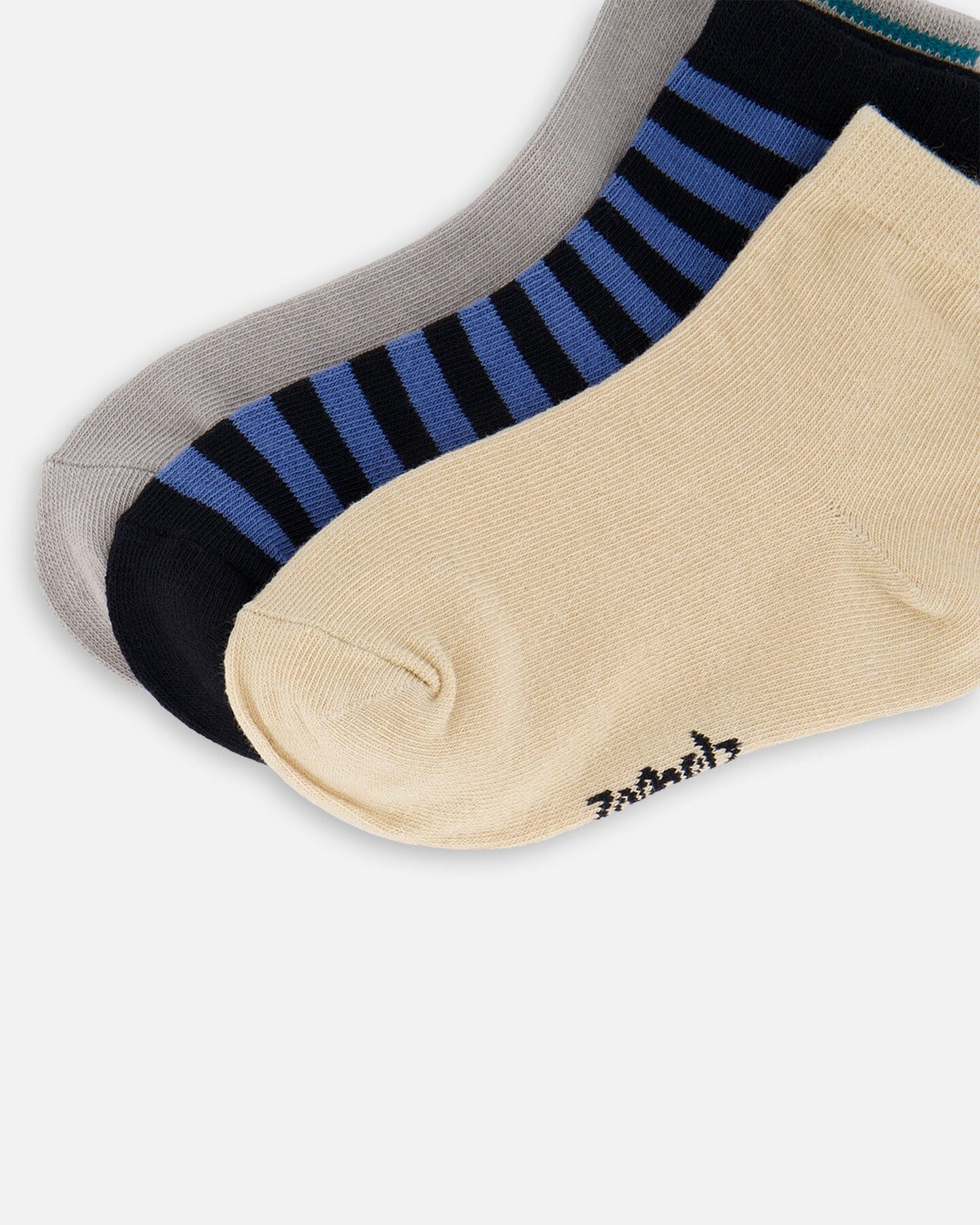 Socks (3 Pairs) Set Striped Blue And Black