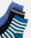 Socks (3 Pairs) Set Striped Green