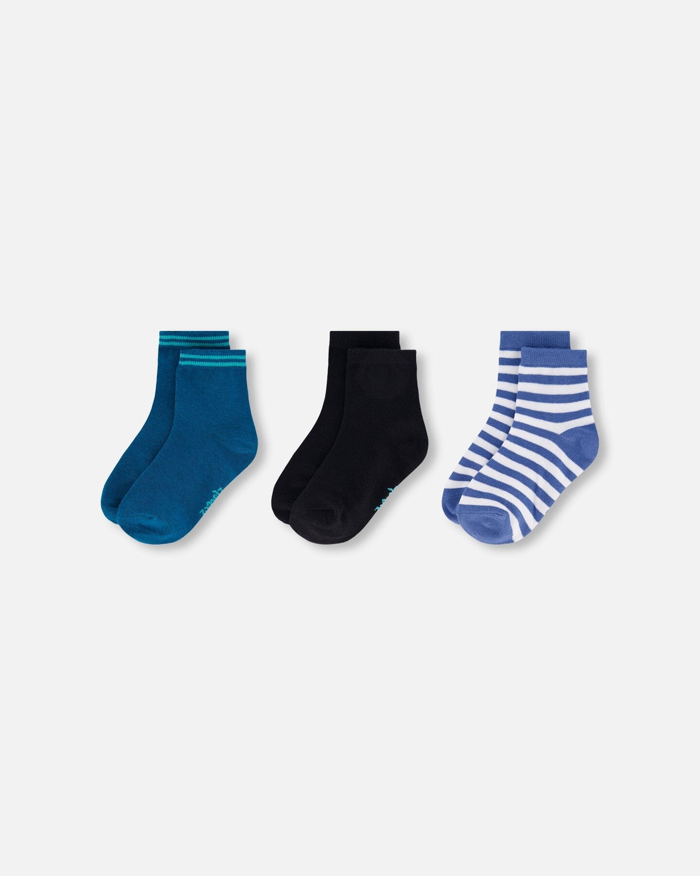 Socks (3 Pairs) Set Striped Blue