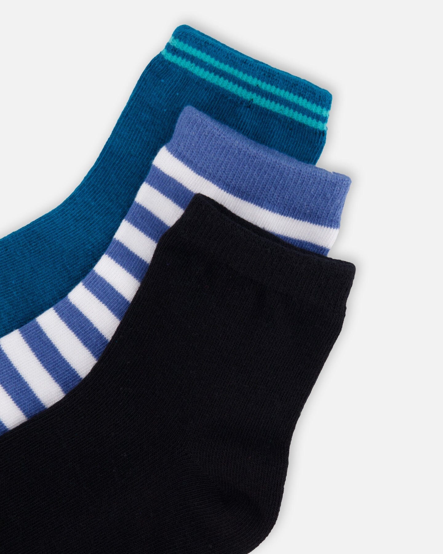 Socks (3 Pairs) Set Striped Blue