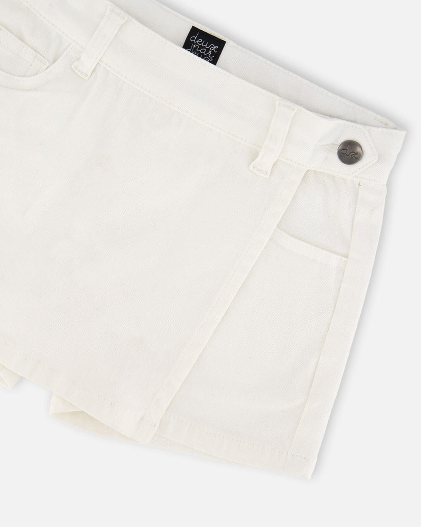Stretch Twill Skort White