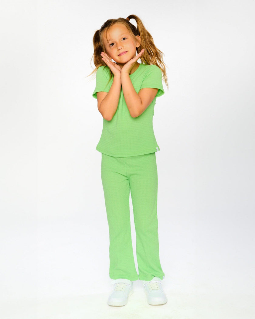 Crinkle Jersey Leggings Mint Green