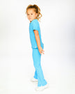 Crinkle Jersey Leggings Blue