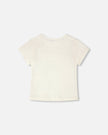 Crinkle Jersey T-Shirt Off White