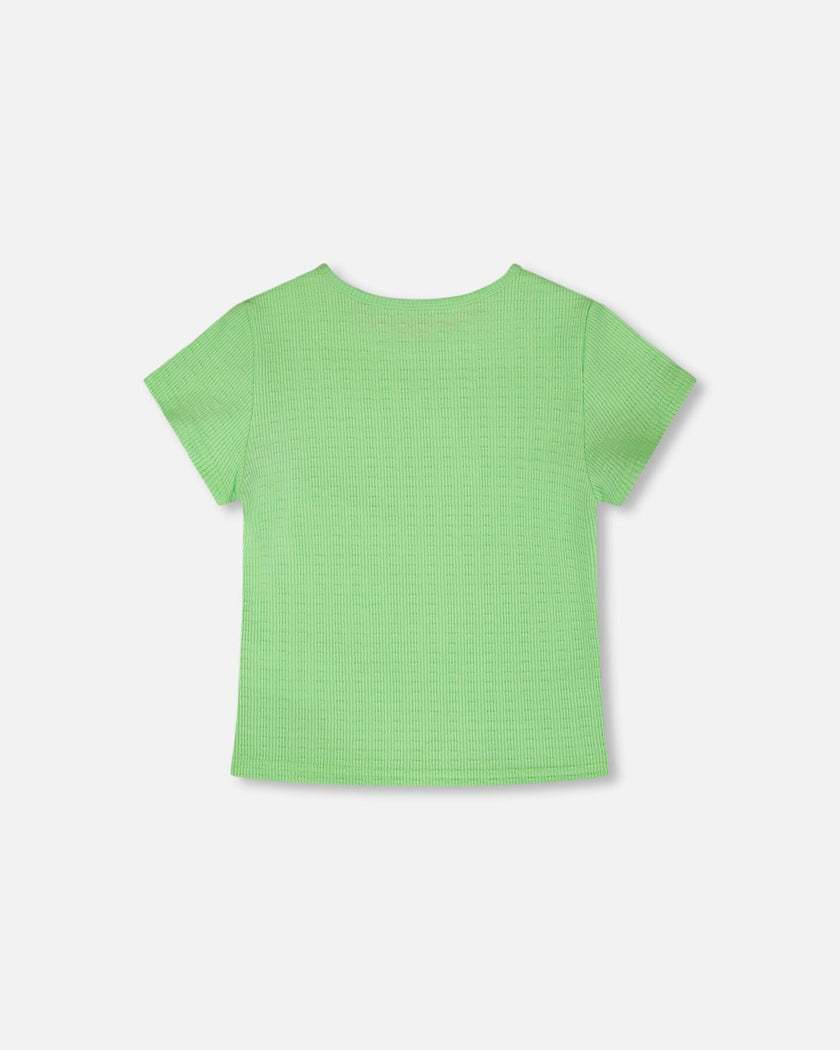 Crinkle Jersey T-Shirt Mint Green