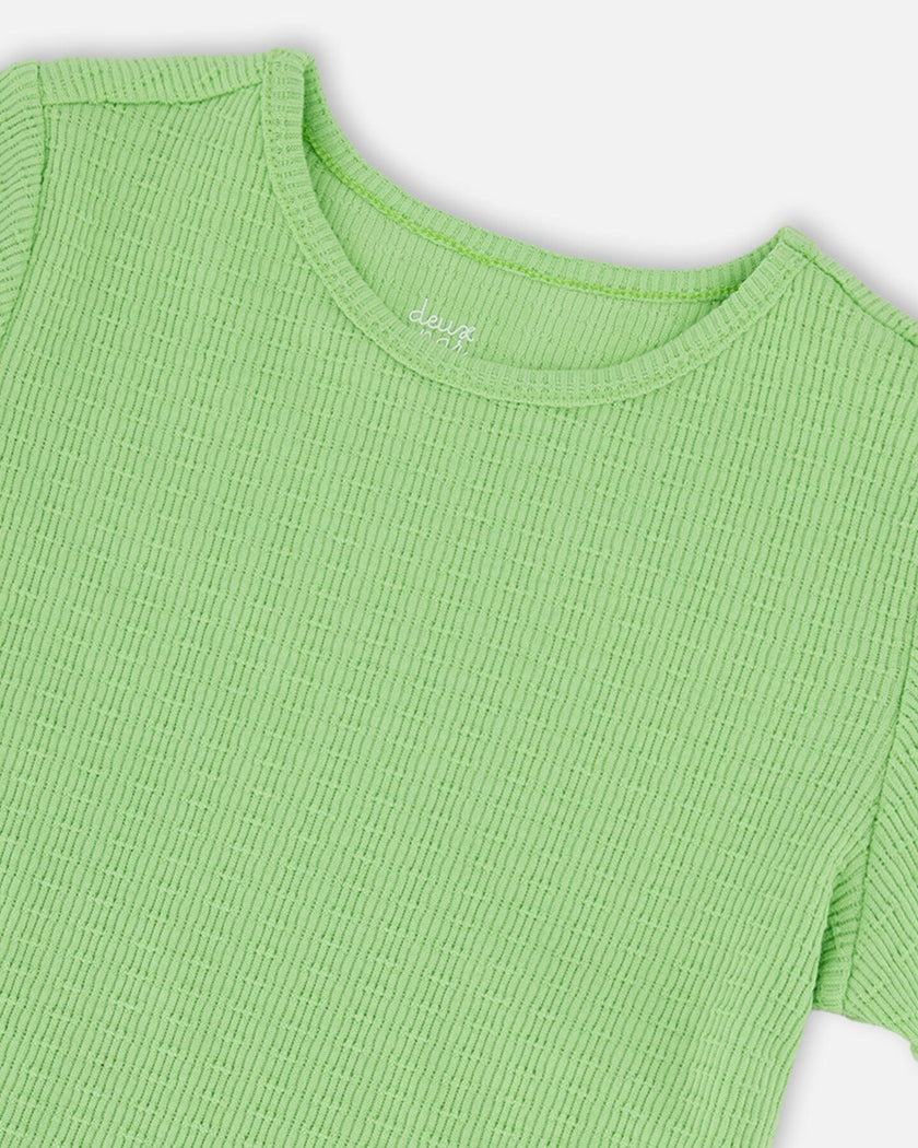 Crinkle Jersey T-Shirt Mint Green