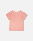 Crinkle Jersey T-Shirt Off Peach Pink